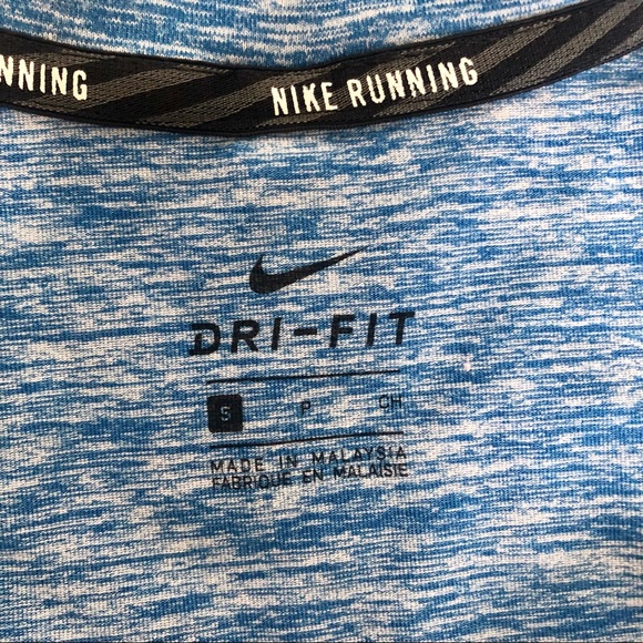 Nike Womens Size Small Heathered Blue Dri Fit Half Zip Pullover Sweatshirt Sport - Picture 7 of 8